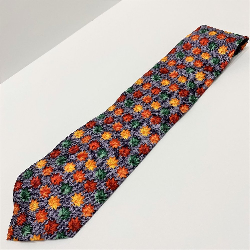 Dunhill vivid, multicolor leaf tie